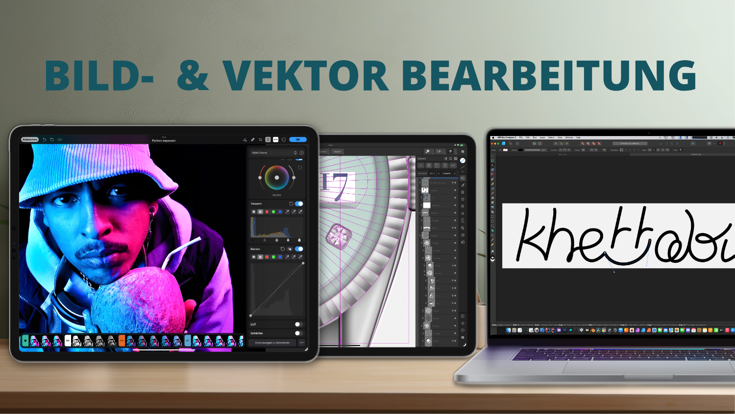 Back of a man at a concert. Hes wearing a beanie hat and a baggy denim jacket with studs. Photo with a purple hue